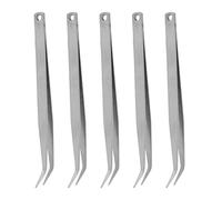 HEEPDD 5Pcs Curved Sewing Tweezers, Stainless Steel Fine Tip Smoothing Surfaces Light Weight, with Exquisite Workmanship, for Sewing Machine Accessories