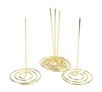 HEEPDD 5Pcs Receipt Holder, Metal Bill Holder for Kitchen Restaurant, 15.3 X 7.2cm, Ideal for Office and Hotel Use (Gold)