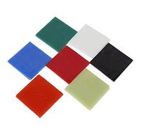 HEEPDD 7 Sheets Fusing Glass for Microwave Kiln, DIY Jewelry Making Supplies Stained Glass Art Mosaic Craft Home Decor 2×2x0.12in
