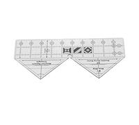 HEEPDD 90 Degree Double Strip Ruler, Quilting Guide for Precise Sewing, Perfect for Quarter Square Cutting and Crafting 90 Degree Double Strip Ruler, Acrylic Durable Nan Sewing Embroidery