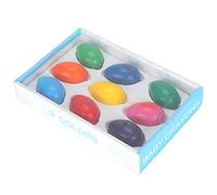 HEEPDD 9Pcs Egg Shape Crayons, Crayons Egg Easy Grip with Storage Tray for Toddlers Art Supplies 9Pcs Shape, Washable Paint Colours Preschool