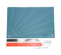 HEEPDD A3 Self Healing Cutting Mat, PVC Sewing Mat with Craft Cutter Heads Ruler and Ruler Pouch for Fabric Quilting Art Hobby Project