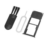 HEEPDD A51 A515U SIM Card Tray Replacement, Plastic Material, Easy Installation, Includes Eject Pin and Brush for A51 Single SIM Version (Black)