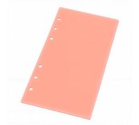 HEEPDD A6 Planner Dividers, PP Plastic Notebook Page Dividers with Fruit Index Pull Out Tabs, Translucent 6 Ring Inserts, 4 Set for Students Home Office Study (Pink)