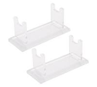 HEEPDD Acrylic Shaving Holder Stand, Stable Bathroom Organizer for Safety Razors Toothbrushes Pens, 4x1.5x1.7 Inch Compact Countertop Storage for Grooming Essentials Daily Bathroom Use (Transparent)