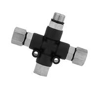 HEEPDD Airbrush Connector, Multi-Function 3 Way Air Fitting for 1/8 Inch Air Hose, Connects 3 Airbrush to One Mini Compressor, Ideal for Artists and Crafters