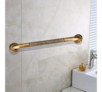 HEEPDD Antique Brass Bathroom Safety Grab Bar, Secure Support for Slip Prevention Curved Ergonomic Handrail Easy Wall Mount Installation Rust Resistant in Humid Environments Ideal for