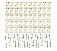 HEEPDD Antique Hook Hasp Latch, 50 Sets, Iron, Right Side (Yellow)