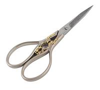 HEEPDD Antique Style Stainless Steel Tailor Scissors, European Classical Design with Zinc Alloy Handle, for Embroidery Sewing Scrapbook Crafting (Silver Golden Flower)