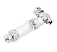 HEEPDD Aquarium CO2 Regulator, Air Pump Accessories Needle Valve with Bubble Counter for Fish Tank, Micro Metering Valve with Metal Grinded Surface Aquarium CO2 Regulator, Stainless (Single head
