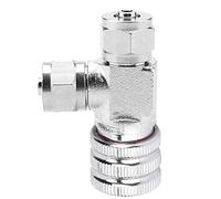 HEEPDD Aquarium CO2 Regulator, Stainless Steel Needle Valve with Bubble Counter for Fish Tank, Micro Metering Valve with Metal Grinded Surface (Double-head fine-tuning (takeover))