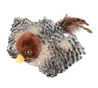 HEEPDD Automatic Chirping Bird Toy for Indoor Cats Flapping Sound Touch Sensor Plush Feather Tail 35mAh for Boredom Relief Work From Home (Bird)