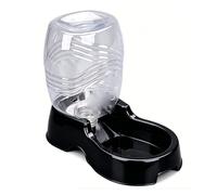 HEEPDD Automatic Dog Water Bowl Large Plastic, Gravity Pet Dispenser Anti Slip, Self Filling for Cats Medium Dogs, 8.46in High, No Spill Multi Pet Home (black)
