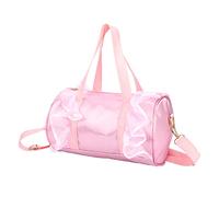 HEEPDD Ballet Bag, Satin Material, Adjustable Strap, Large Capacity, Ideal for Ballerina Dancers and Girls (Pink Long Yarn)
