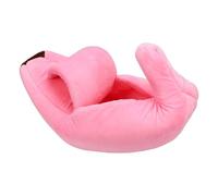 HEEPDD Banana Shaped Cat Bed, Soft Crystal Velvet Pet Cave with Detachable Cushion for Small Cats and Dogs, Warm Semi Enclosed Design for Indoor Pets, 21.7 X 7.9 X 5.9in (Pink)