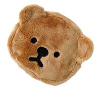 HEEPDD Bear Coin Purse, Soft Plush Cartoon Design Fits Coins and Small Essentials Lightweight Portable for Student Daily Use At School Shopping Outdoor Activities 4x3 Inch Size (Coffee)