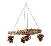 HEEPDD Bird Seagrass Swing Toy, with Hammock and Chewing Features for Small Birds Bird Seagrass Swing Toy, Dried Seaweed Material Nan Supplies