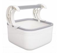 HEEPDD Bird Toilet Stand White Plastic Modern Style, Portable Parrots Poop Catcher Tabletop Bird Potty Training Tool for Floor Cage (White)
