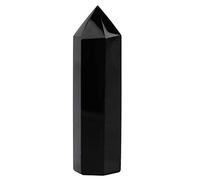 HEEPDD Black Obsidian Crystal Stone, Natural Healing Stone for Chakra Reiki Energy Work Volcanic Glass Pendant for Meditation Spiritual Practice