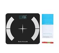 HEEPDD Bluetooth Body Fat Scale with Smart App LCD Display Auto On Off Tempered Glass for Weight Tracking