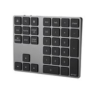 HEEPDD Bluetooth Numeric Keypad, 34 Key Rechargeable Wireless Number Pad with 0.4 Inch Thin Aluminum Build 4.9 Ounce Ultra Lightweight for Office Travel Data Entry on IOS Systems Qu