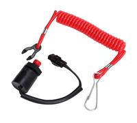 HEEPDD Boat Engine Stop Switch Lanyard, ABS and Metal Safety Tether Replacement for Outboard 4 Stroke, Essential Marine Accessory with 7 Keys for Emergency Stop Functionality
