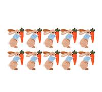 HEEPDD Bunny Embroidery Patches, Sew or Iron On Apparel Accessories 10pcs Polyester for Easter Celebrations and DIY Crafts with Easy Personalization On Jackets Hats Bags