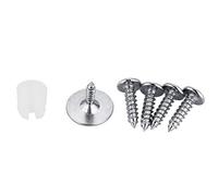 HEEPDD Cabinet Door Buffer, Magnetic Push to Open System Catch with Soft Close Mechanism for Kitchen Cabinets and Drawers (Silver (Magnetic Head))