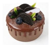 HEEPDD Cake Prop, Heat PVC Design Wipe Clean 4 Inch for Bakery Window Display Photography Styling Pros. No Refrigeration Needed Maintains Shape in Hot Sun exposure. Dust Wipes o (4 Inch Mini Cake)