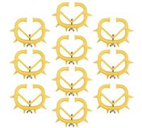 HEEPDD Calf Weaner Nose Rings, Plastic Cattle Anti Suckling Device with Thorn for Cow Training and Farm Use, Yellow 10 Pack for Livestock Management and Animal Care
