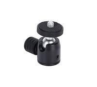HEEPDD Camera Support Mini Ball Head, Aluminum Alloy, 360 Degree for DSLR and Ring Light, Compact, 1/4 Inch Screw, Hot Shoe Mount Pan-Tilt (silver ball)