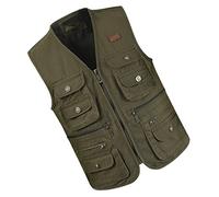 HEEPDD Cargo Vest, Smoothing Zipper Camera Vest Cotton for Travel (XL)