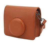 HEEPDD Carrier Bag Case PU Instant Camera Bag for Mini, Light Luxury Texture, Adjustable Shoulder Strap, Portable, 5.1x4.3x2.4 Inch for Mini, Light Luxury (Brown)