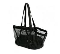 HEEPDD Cat Carrier Black Bag Soft Breathable Mesh Adjustable Strap Safety Buckle for Small Dogs Cats Rabbits Up to 8lbs, Foldable 44x26x25cm for Travel Hiking Vet