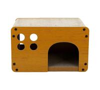 HEEPDD Cat Daily Necessities House 17in, Double Layer Corrugated Kitten Scratching Pad with Wooden Frame for Indoor Cats Detachable Cardboard Cat Scratcher Nan (#1)