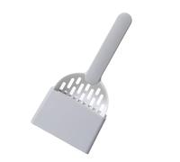 HEEPDD Cat Litter Scoop, ABS Plastic Sifter with Storage Base, Lightweight Kitty Pooper Scooper for Litter Box, Home Pet Store and Hospital (White+Grey)