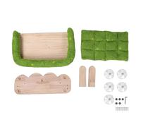 HEEPDD Cat Window Hammock, Sturdy Solid Wood Frame with Plush Climbing Pad, Suction Cup Design for Cats to Climb and Lounge, Space Saving Cat Wall Bed for Home Decor