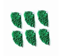 HEEPDD Cheerleading Pom Poms, 6-Pack 7-Color PET Wrist Flowers | Retains fluff through repeated shaking for dance routines and youth squad seasons, no flat streamers after storage.