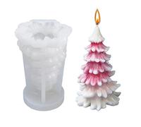 HEEPDD Christmas Tree Candle Mold, DIY Silicone Candle Making Mold for Cake Decorating, with Reusable Food Grade Silicone Material, for Home Decoration Festival Craft (3)