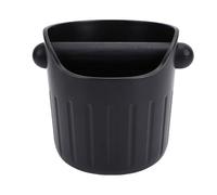 HEEPDD Coffee Grounds Knock Box, Tampers Knock Bin for Home Baristas and Cafes, Ergonomic Non-Slip Base, Stylish Black Design Coffee Grounds Box, ABS Portable Household