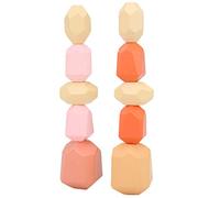 HEEPDD Colorful Wooden Stacked Stones Lightweight Building Blocks for Preschool Artistic Design Sorting Activities Engaging Stacking Fun Enhances Creativity Motor Skills Safe Decorative (Toy)