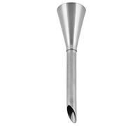 HEEPDD Cream Icing Piping Nozzle Tips, Stainless Steel Long Puff Nozzle Tip with Easy to Operate for Decorating Cake Filling Pastry Puff Cookies