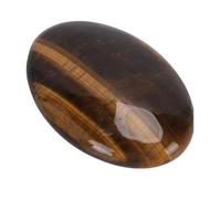 HEEPDD Crystal Palm Stone, 7.5cm Polished Oval Crystal Stone with Smooth Finish for Meditation Yoga, Decorative Piece for Living Space (Yellow Tiger Eye)