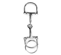 HEEPDD D Shaped Horse Bit Buckle, Simple and Elegant Scarf Rings Horsebit Clasp Durable Silver Snaffle Keychain
