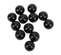 HEEPDD Decorative Balls Black Crystal Sphere Ball Set for Collection Decorative Display Meditation Yoga with Smooth Surface Vibrant Colors Clear Textures 12Pcs Crystal Set