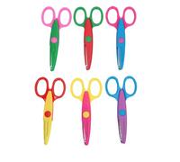 HEEPDD Decorative Edge Scissors 6 Patterns, Plastic Blades Lightweight Paper Craft Cutting, Scrapbooking Card Making School Supply, Safe Art Tool for Young Crafters