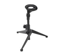 HEEPDD Desktop Microphone Stand Adjustable Mini Tripod Mic Stand 20.5-27cm Plastic Foldable Design Stable Base Easy Storage for Conferences Live Broadcasts Recording