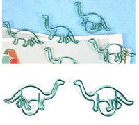 HEEPDD Dinosaur Paper Clips, Stainless Steel 12pcs Set, Heavy Duty Document Organization Clips for Office School Home Study Work Stationery Supplies