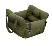 HEEPDD Dog Car Seat Booster with Storage Pocket Water Proof Antislip Bottom for Small Medium Dogs, Soft Cotton Fabric Elevated Travel Safety Seat for Anxious Pets SUV Sedan Truck (50 * 50 * 30cm)