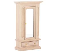 HEEPDD Dollhouse Wardrobe, Vintage Composite Wood Design 1:12 Scale for Enthusiasts Ample Storage 6.9 X 3.8 X 1.8 Inches Fits Various Themes Elegant Decor Addition for